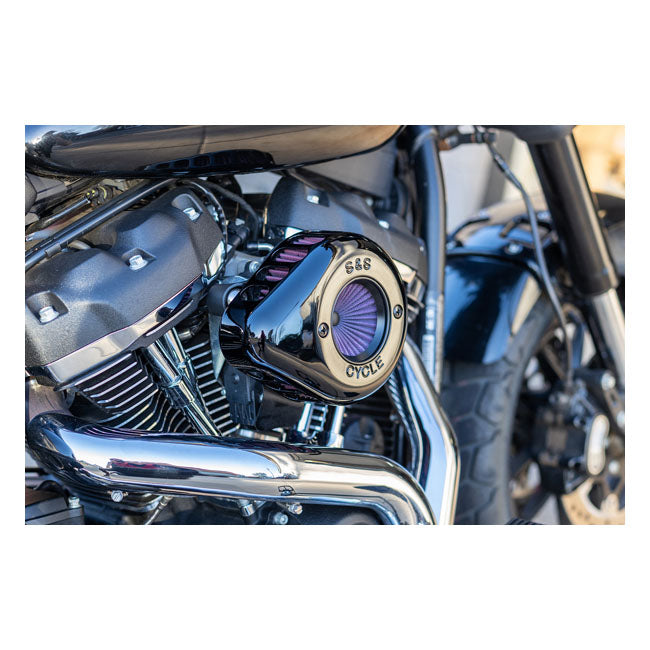 S&S ''Air Stinger Stealth'' Air Cleaner Kit. Teardrop, Black – 2018–2024 Softail; 2017–2025…
