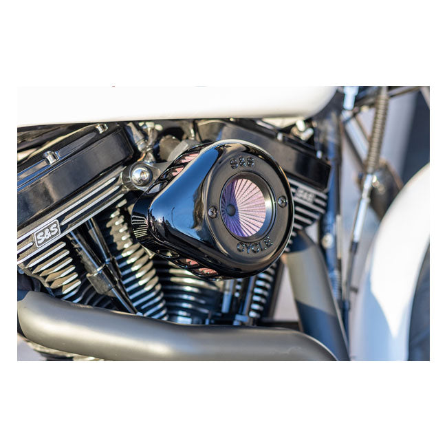 S&S ''Air Stinger Stealth'' Air Cleaner Kit. Teardrop, Black – 2008–2016 FLT/Touring; 2016–2017 Softail…