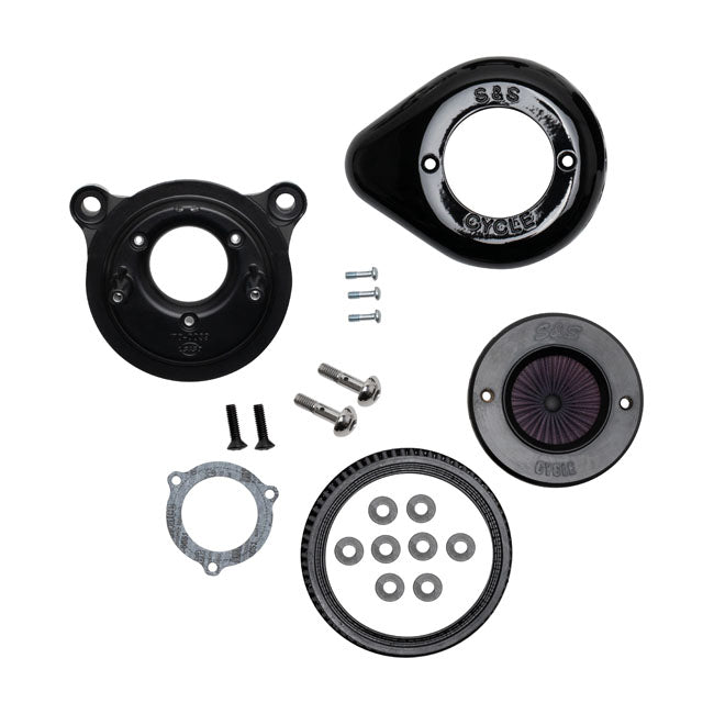 S&S ''Air Stinger Stealth'' Air Cleaner Kit. Teardrop, Black – 2008–2016 FLT/Touring; 2016–2017 Softail…