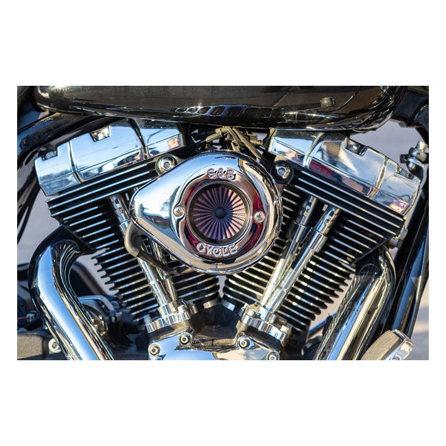 S&S ''Air Stinger Stealth'' Air Cleaner Kit. Teardrop, Chrome – 2000–2015 Softail; 1999–2017 Dyna…