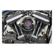 S&S ''Air Stinger Stealth'' Air Cleaner Kit. Teardrop, Chrome – 2007–2022 XL Sportster
