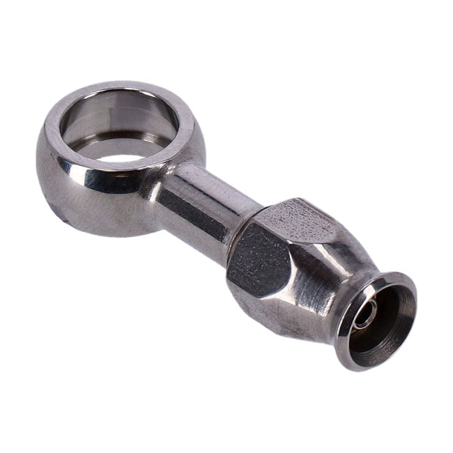 Goodridge 7/16" (11mm) Banjo Fitting Straight. Stainless