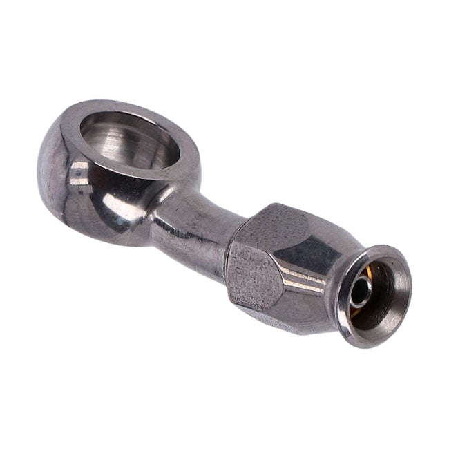 Goodridge 3/8" (10 mm) Banjo Fitting 20 Degree Bend. Ss