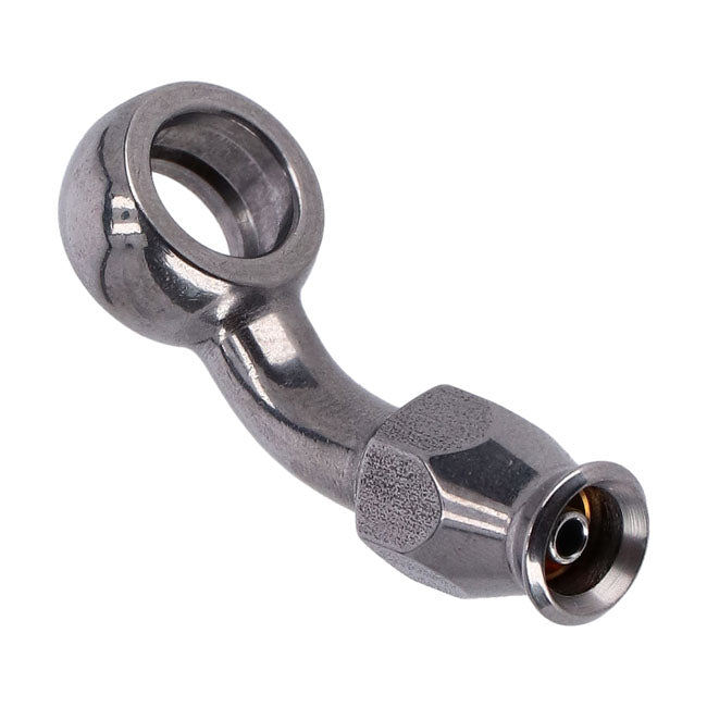 Goodridge 3/8" (10 mm) Banjo Fitting 45 Degree Bend. Ss