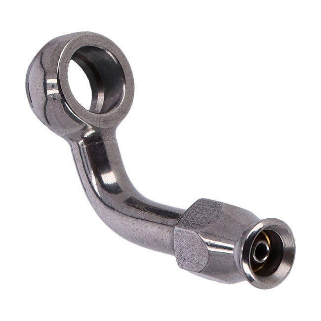 Goodridge 3/8" (10 mm) Banjo Fitting 70 Degree Bend. Ss
