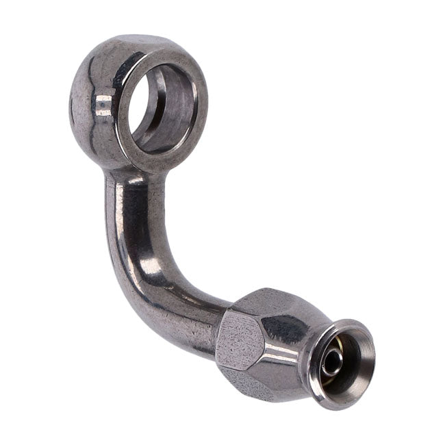 Goodridge 3/8" (10mm) Banjo Fitting 90 Degree Bend. SS