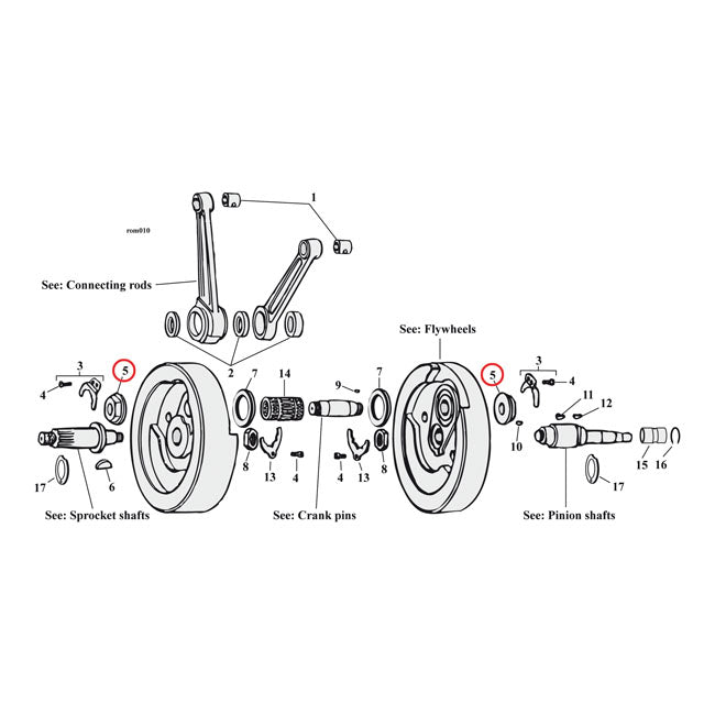 MCS Nut, Crankpin – L81-E83 Big Twin