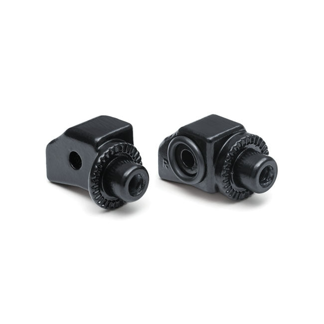 Kuryakyn Splined Peg Adapters Rear. Satin Black – Honda: 2018–2021 Africa Twin