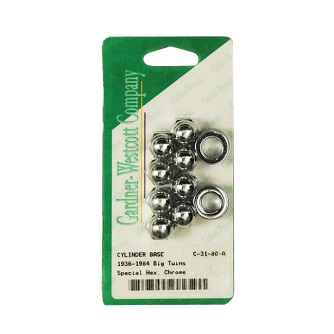 Gardner-Westcott Cylinder Base Nut Kit, Acorn – 1936–1984 Big Twin