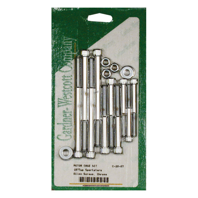 Gardner-Westcott Crankcase Bolt Kit, Allen – 1977–1990 XL Sportster