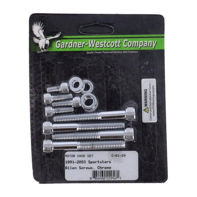 Gardner-Westcott Crankcase Bolt Kit, Allen – 1991–2003 XL Sportster