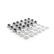 Gardner-Westcott Shovel Rocker Box Top Nut Kit. Chrome, Low Crown Acorn – 1966–1984 Shovel