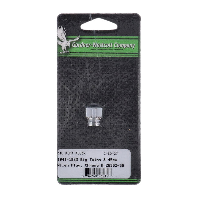 Gardner-Westcott Plug Allen, Oil Pump Check Valve – 1936–1980 Big Twin