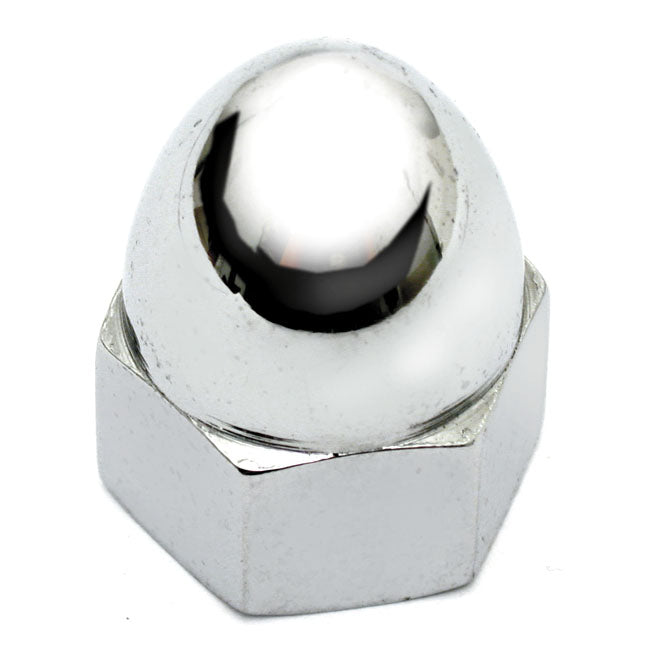 Gardner-Westcott 5/8-18 Acorn Nut Chr – 1973–2007 Big Twin; XL Sportster (Rear…