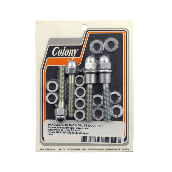 Colony Handlebar Clamp & Gauge Mount Kit. Acorn – 1983–1994 FX Models