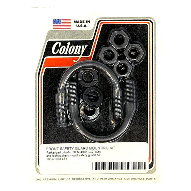 Colony Engine Guard U-Bolt Mount Kit. Front – 1932–1973 45" Flathead Models