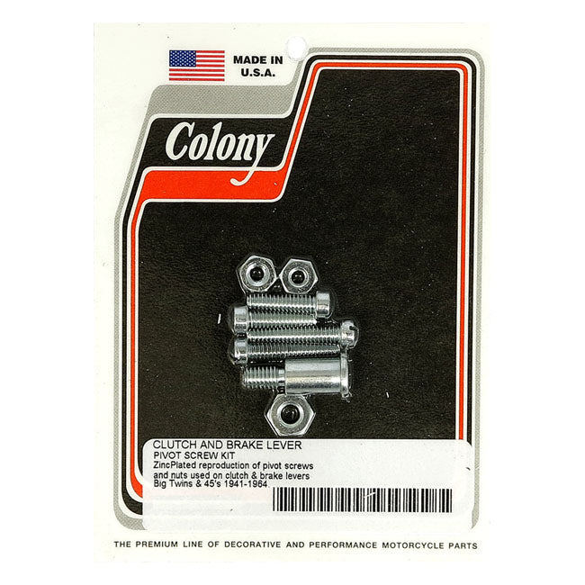 Colony 45" Flathead Handlebar Lever Screw & Pivot Kit – 1941–1964 Big Twin & 45" Flathead Models