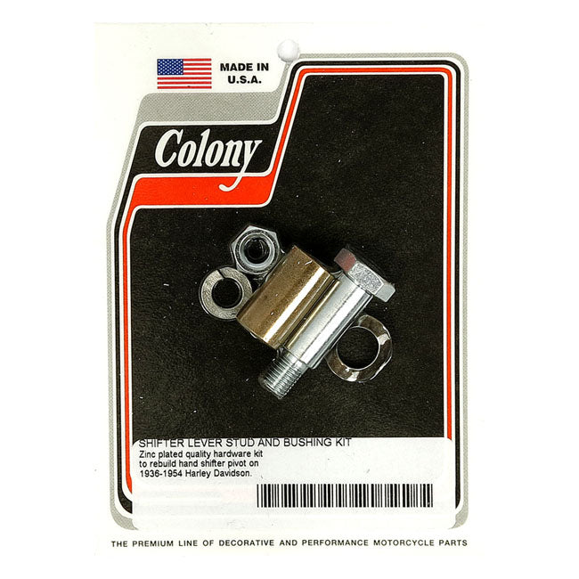 Colony Shift Lever Stud & Bushing Kit. Zinc – 1937–1954 Big Twin; 1937–1954 45" Sv.…
