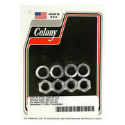 Colony Rocker Shaft End Nut Kit. Zinc – 1936–1947 Knucklehead