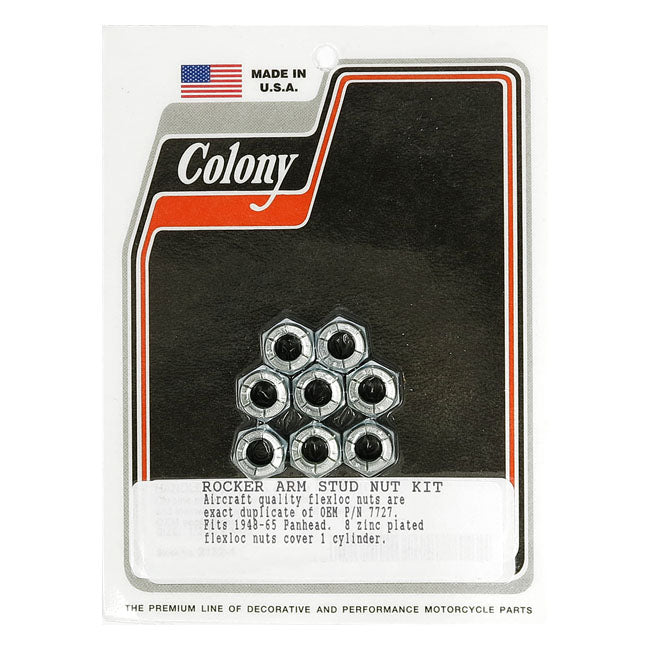 Colony Panhead Rocker Arm Stud Flex Nut Set – 1948–1965 Panhead