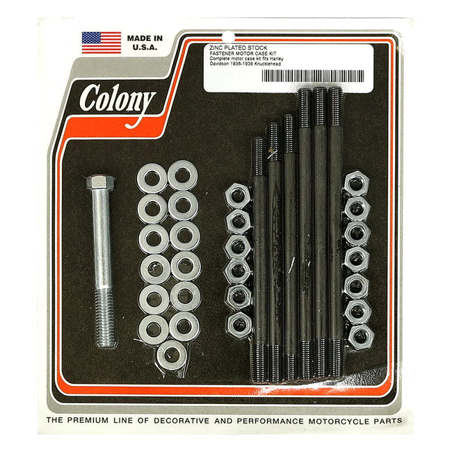 Colony Crankcase Bolt Kit – 1936–1939 Knucklehead