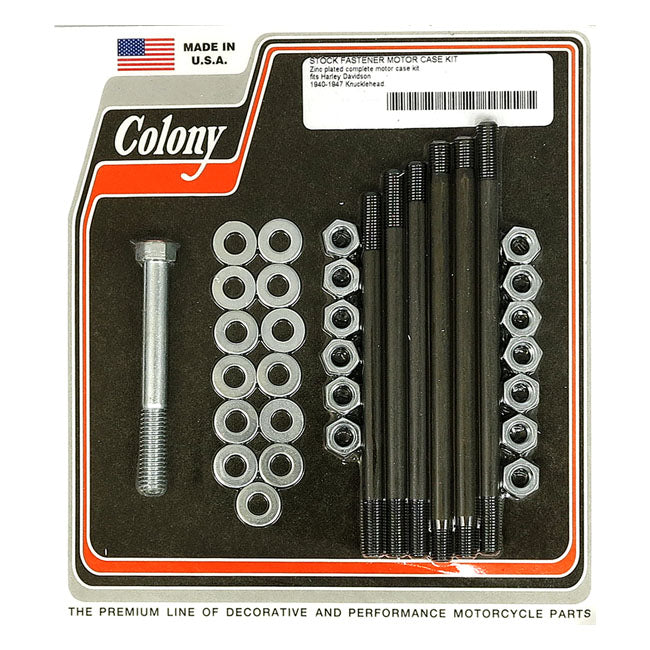 Colony Crankcase Bolt Kit – 1940–1947 Knuckle