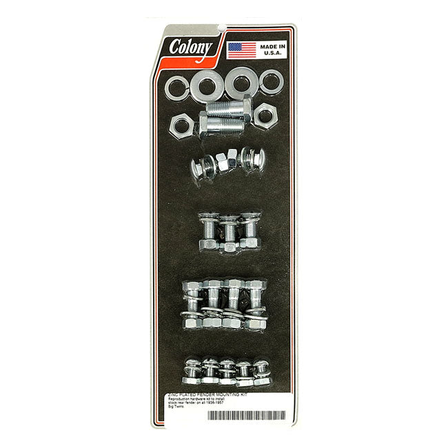 Colony Rear Fender Mount Kit. Zinc – 1936–1957 Big Twin