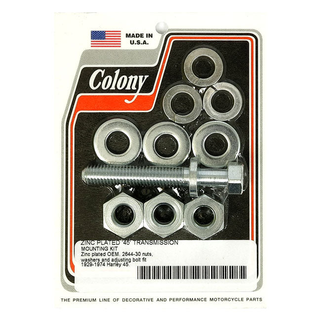 Colony Transmission Mount Kit. Zinc – 1929–1973 45" Flathead
