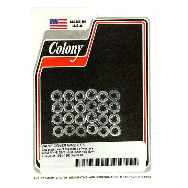 Colony Rocker Cover Washer Set. Zinc – L1954–1965 Panhead