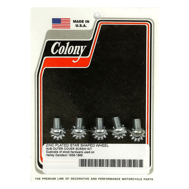 Colony Star Hub Screws & Washer Set – 1936–1966 Big Twin