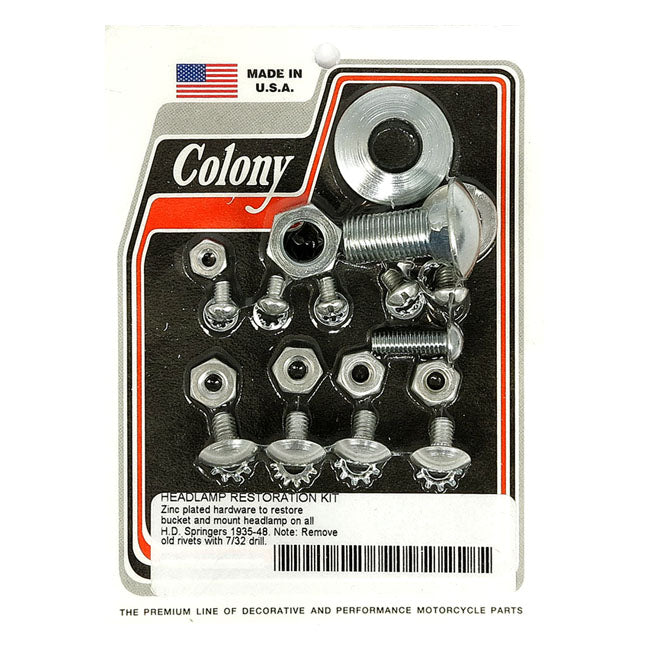 Colony Headlamp Mount Kit. Zinc – 1935–1948 All Springer Models