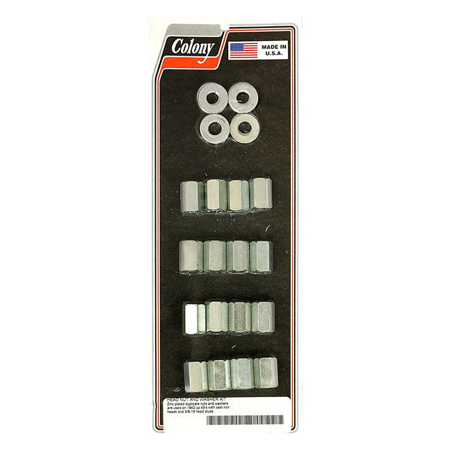 Colony 45" Cyl Head Nut Kit – 1942–1950 45" Sv with Cast Iron Heads