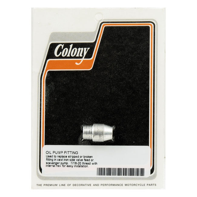 Colony Oil Pump Fitting Repair Nipple – H-D Models with Cast Iron Oil Pumps