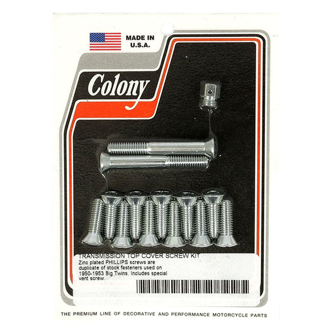 Colony Transm Top Cover Screw Kit – 1950–1953 Big Twin