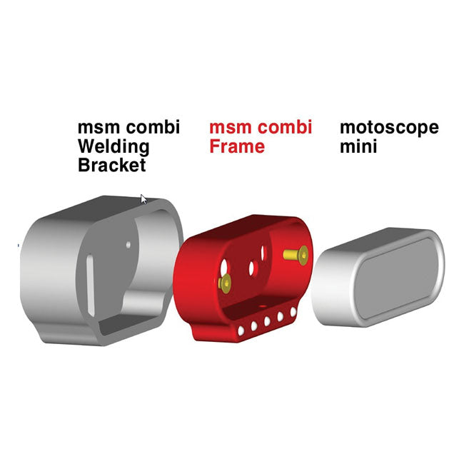 Motogadget MSM Combi Frame with Indicator Lights. Polished