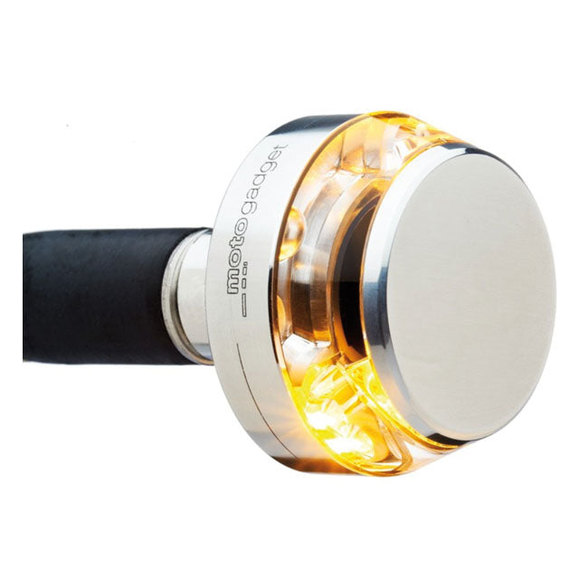 Motogadget Mo.blaze Disc LED Turn Signal. Polished, Right – Universal