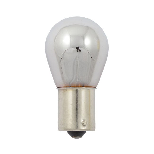 MCS Light Bulb #1156. 12v 21w. Amber Glass/Chrome