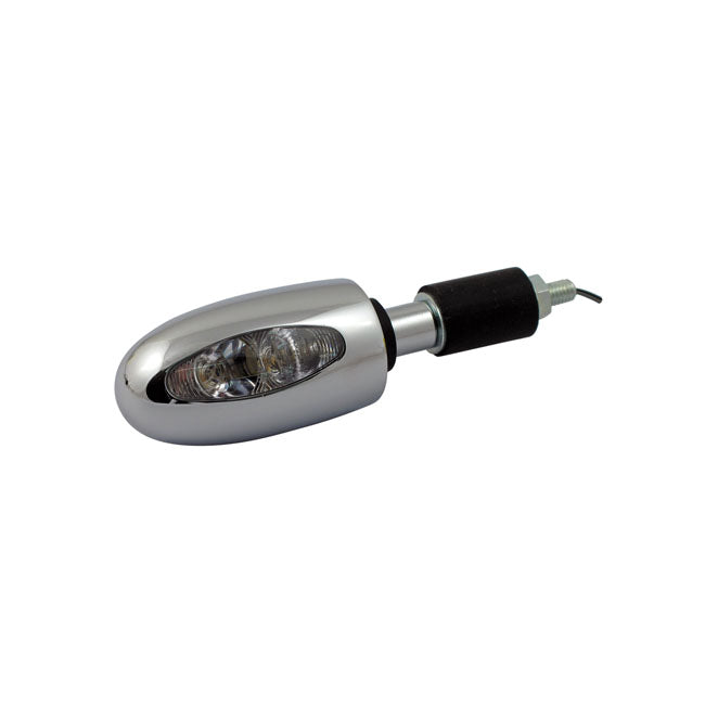Kellermann Bl 1000 LED Turn Signal. Clear. Chrome Brass