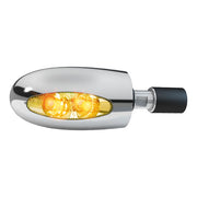 Kellermann BL 1000 LED Turn Signal. Clear. Chrome Brass