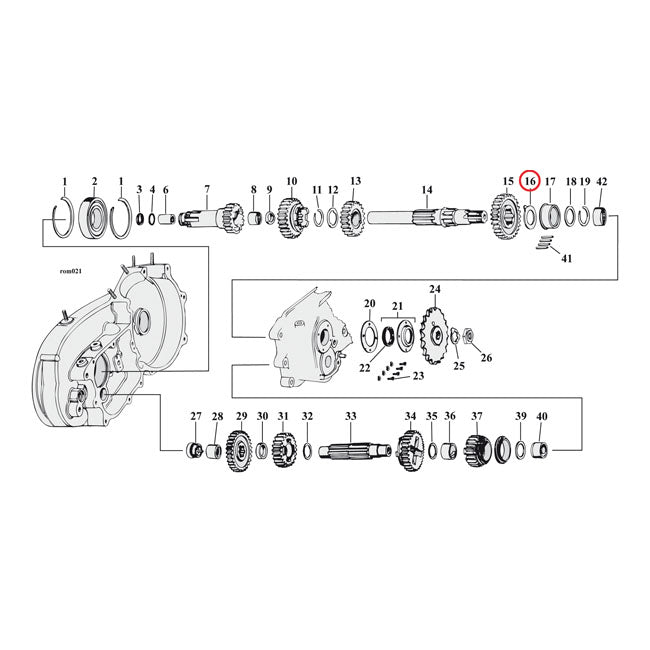 MCS Thrust Washer, Transmission Mainshaft, Right Side .090" – 1952–1956 K; KH; 57-E84 XL Sportster