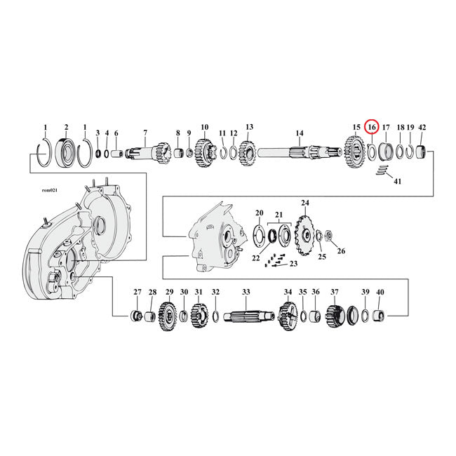 MCS Thrust Washer, Transmission Mainshaft, Right Side .098" – 1952–1956 K; KH; 57-E84 XL Sportster