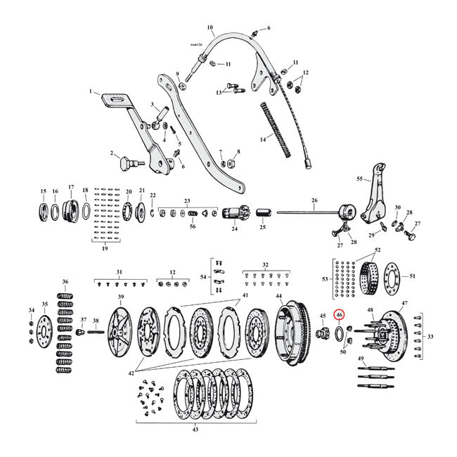 MCS Lockwasher, Clutch Nut – 1941–1973 45" SV