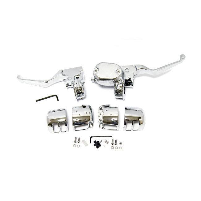 MCS Handlebar Control Kit Chrome 14mm Bore – 2007–2013 XL Sportster