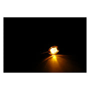 MCS Micro-flash, Halogen Turn Signal. Chrome. Dark Amber Lens
