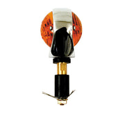 MCS Full Size Bulls-eye, In-bar Turn Signals. Chrome. Amber Lens