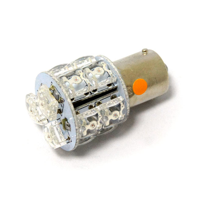 MCS Superflux LED Miniature Bulb. Amber Light, Std Base