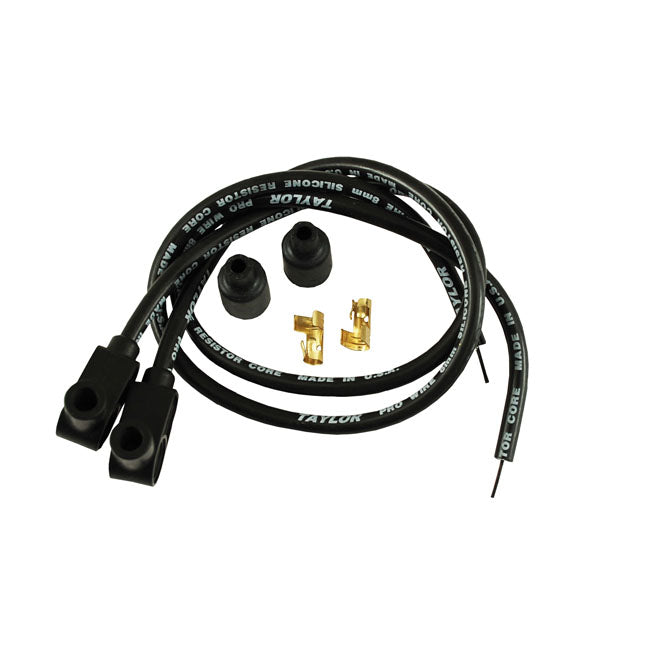 Taylor 8 mm Carbon Core Univ. Spark Plug Wire Set. Black – Electronic Ignitions with Pre-Twin Style…