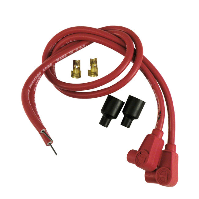 Taylor 8 mm Carbon Core Univ. Spark Plug Wire Set. Red – Electronic Ignitions with Pre-Twin Style…