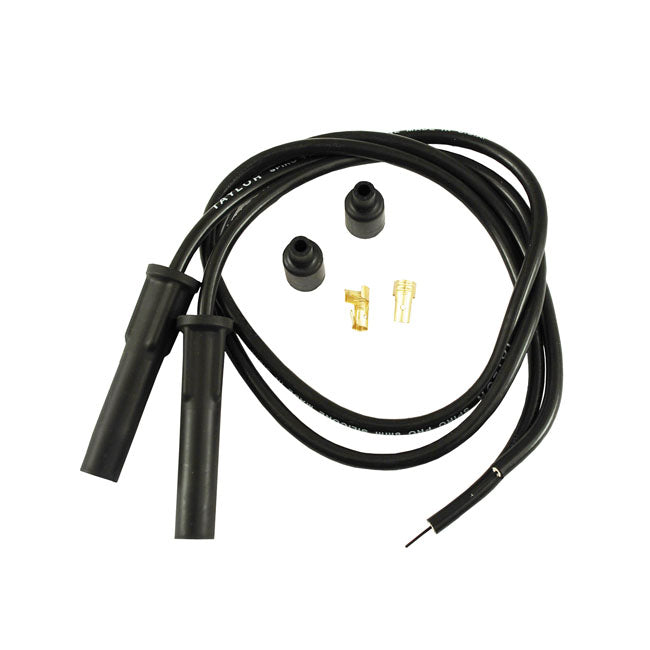 Taylor 8 mm Pro Comp Univ. Spark Plug Wire Kit. Black – Universal for Pre-Twin Cam Style Coils