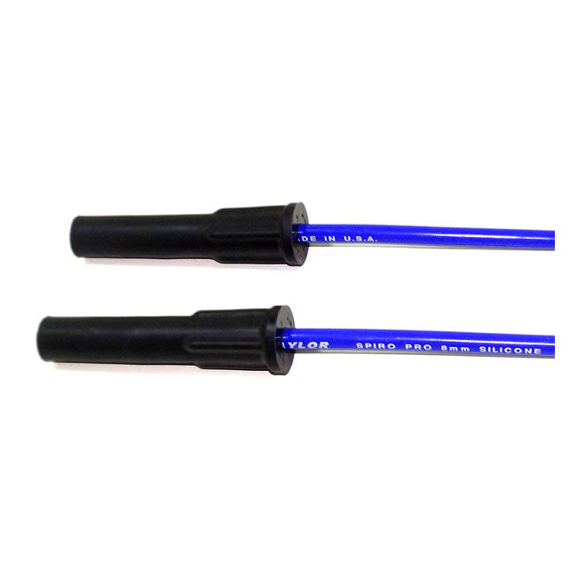 Taylor 8 mm Pro Comp Univ. Spark Plug Wire Kit. Blue – Universal for Pre-Twin Cam Style Coils